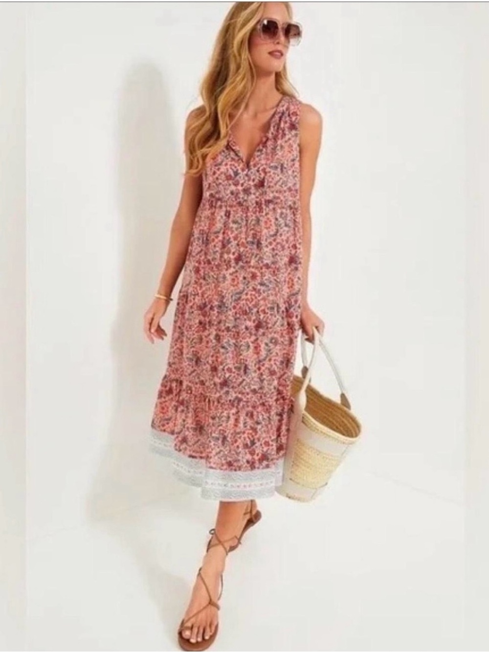 Tuckernuck Salty Paloma Pink Small
Chintz Caftan Cotton Midi Dress
Size XXL 2XL
